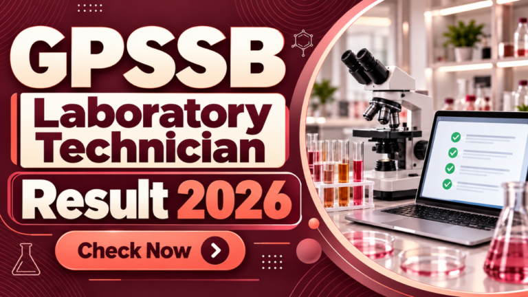 GPSSB Laboratory Technician Merit List 2026 Released: Check Cut-Off Marks, DV List and Result PDF